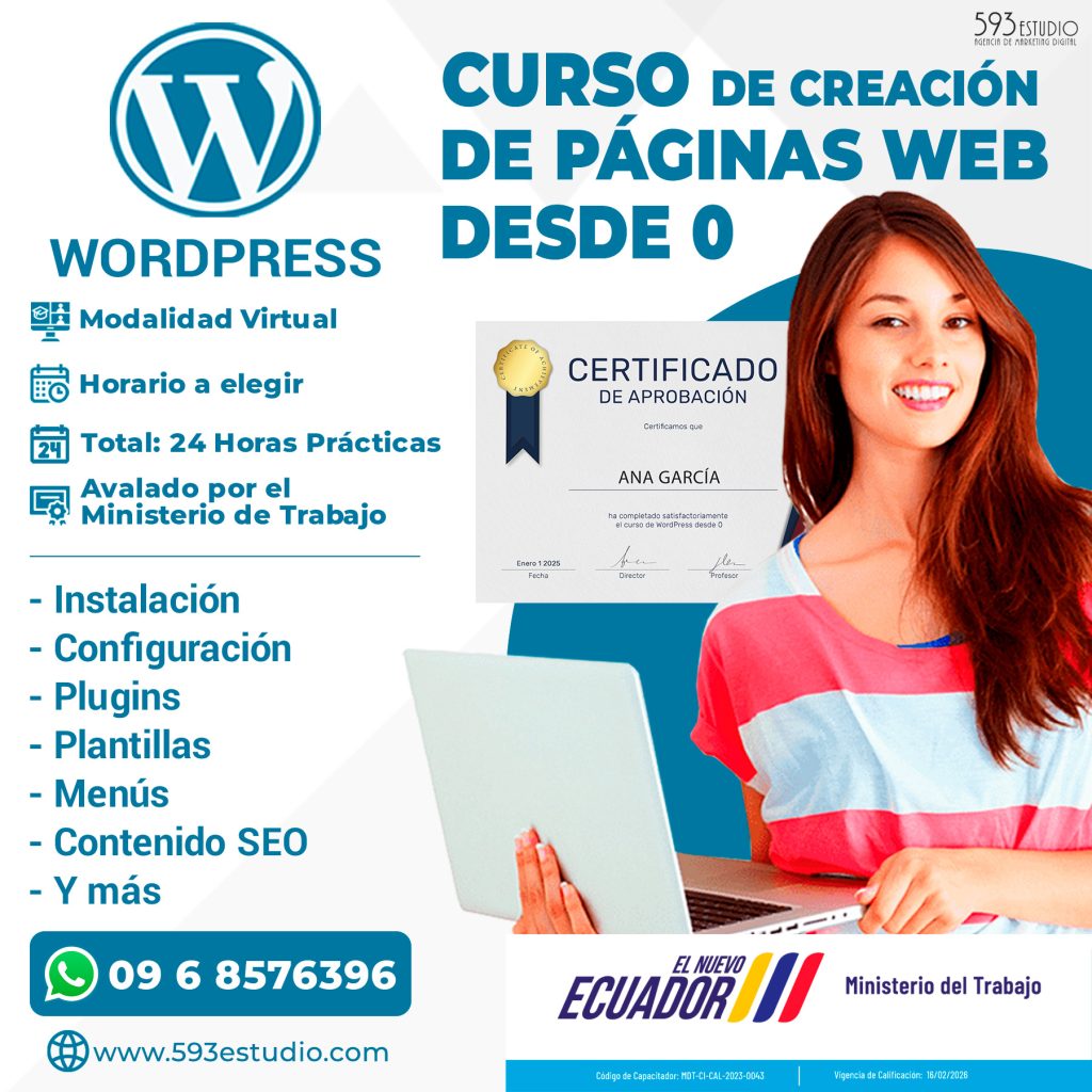 Inicio 62 Curso de Creación de Páginas Webs con WordPress